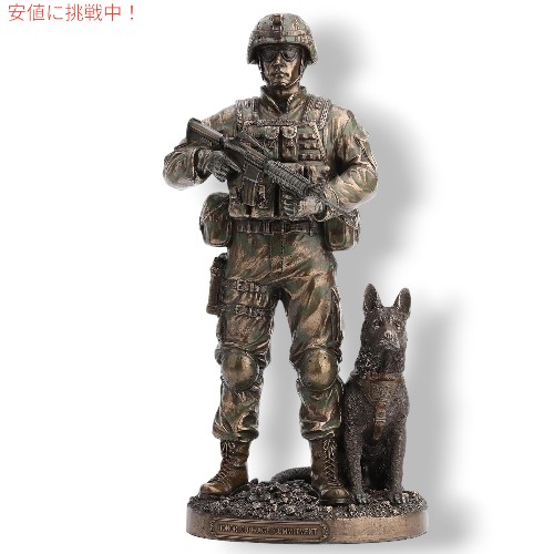 VERONESE 米正規陸軍下士官兵と犬の像赫赫たる コミットメント図形 US Army Soldier And Dog Statue