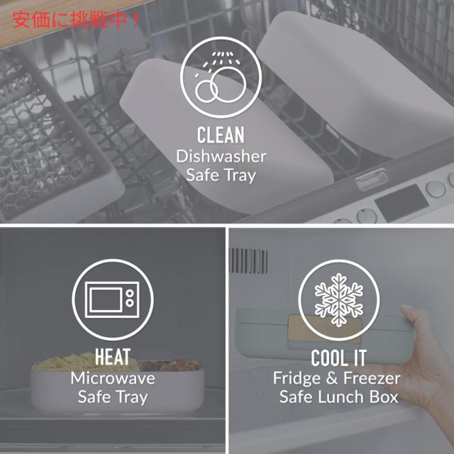 Bentgo ベントゴー モダン ランチボックス ホワイト 弁当箱 仕切り付き 漏れ防止 電子レンジ対応 Modern Lunch Box White_6
