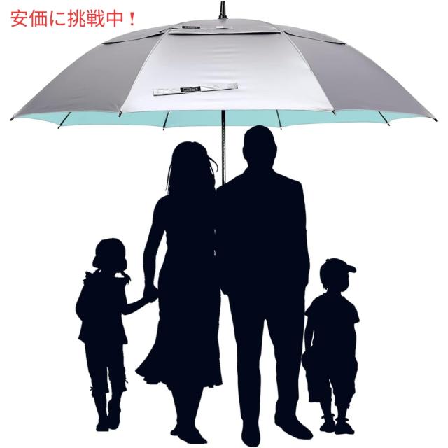 G4Free 68Inch Golf Umbrella Auto Open Sun Rain Umbrella Silver