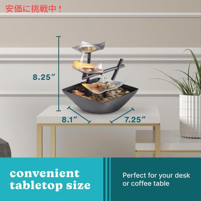 Homedics 卓上噴水 インテリア 水のせせらぎからストレスフリーに Tabletop Water Fountain_1