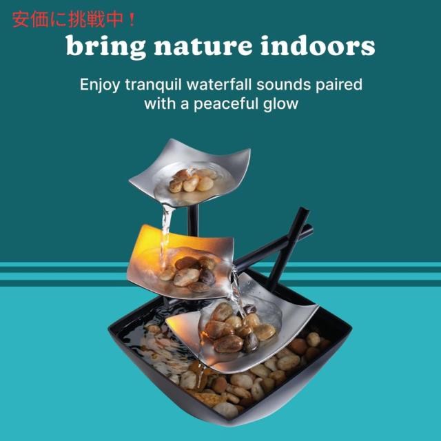 Homedics 卓上噴水 インテリア 水のせせらぎからストレスフリーに Tabletop Water Fountain_5