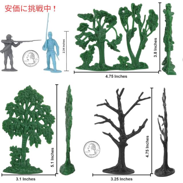 BMC CTS 南北戦争 アトランタの戦い 兵士 プレイセット 71個入り Civil War Battle of Atlanta Plastic Soldier Playset 71pcs_2