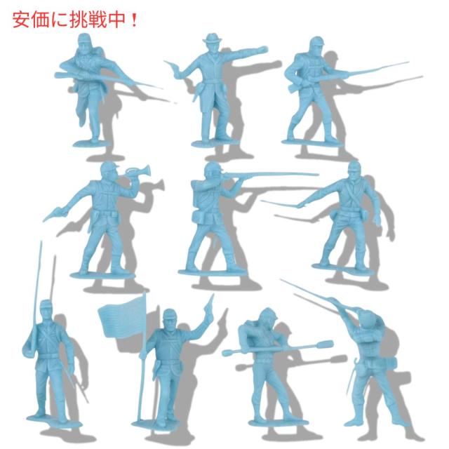 BMC CTS 南北戦争 アトランタの戦い 兵士 プレイセット 71個入り Civil War Battle of Atlanta Plastic Soldier Playset 71pcs_3