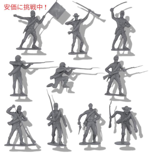 BMC CTS 南北戦争 アトランタの戦い 兵士 プレイセット 71個入り Civil War Battle of Atlanta Plastic Soldier Playset 71pcs_5