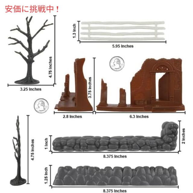 BMC CTS 南北戦争 アトランタの戦い 兵士 プレイセット 71個入り Civil War Battle of Atlanta Plastic Soldier Playset 71pcs_6