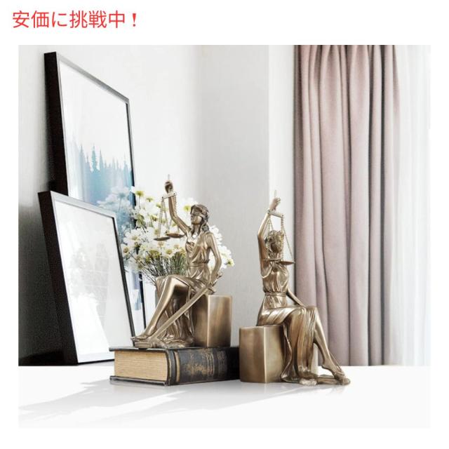 公明正大さの吉祥天像 かざり付けるブックエンド刻みつける Lady Justice Statue Decorative Bookends Sculpture