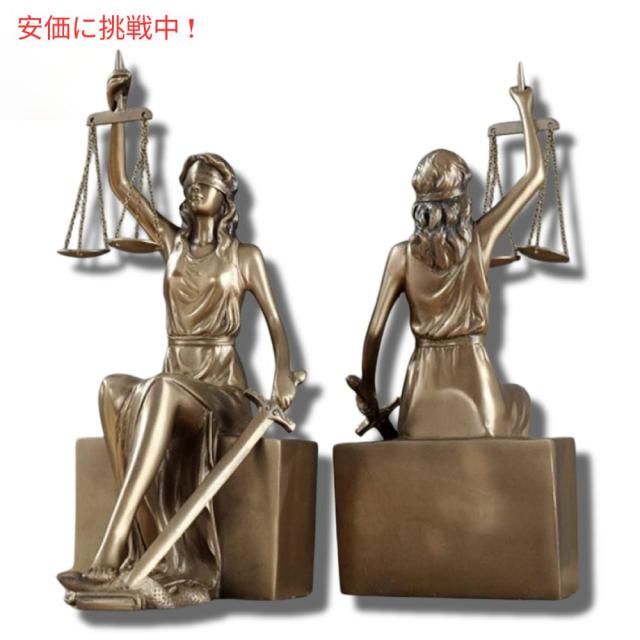 公明正大さの吉祥天像 かざり付けるブックエンド刻みつける Lady Justice Statue Decorative Bookends Sculpture