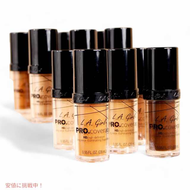 5個セット L.A. Girl プロカバレージ イルミネーティング リキッドファンデーション [GLM641 White ホワイト] 0.95oz / 28ml Pro Coverag