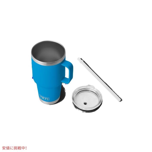 YETI イエティ ランブラー 25oz 保冷マグ ストロー蓋付き ビッグウェーブブルー / Rambler 25 oz Mug With Straw Lid Big Wave Blue_2