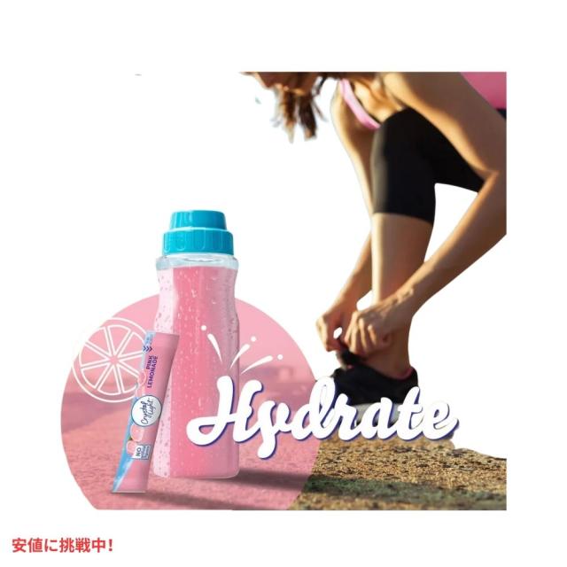 クリスタルライト Crystal Light オンザゴーピンクレモネード ドリンクミックス 0.13オンス/10本入り Pink Lemonade Drink Mix 0.13oz/10pk 希釈用ドリンクの素