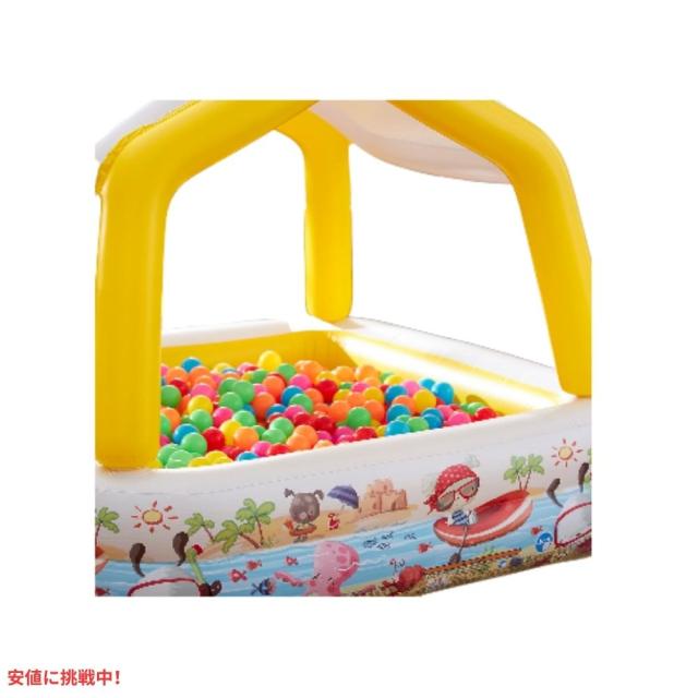 INTEX インテックス 子供用 屋根付き インフレタブル プール スクエア 