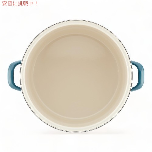 レイチェルレイ Rachael Ray 蓋付き スチール製 ストック ポット/ストックポット 11L [マリンブルー] Enamel on Steel Stockpot with Lid 12Qt Marine Blue_1