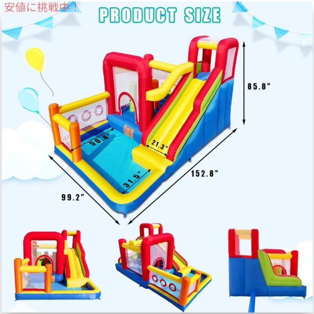 バウンスハウス インフレータブル バウンスキャッスル 大型 プレイハウス プール Hongcoral Bounce House, Inflatable Bounce Castle_1