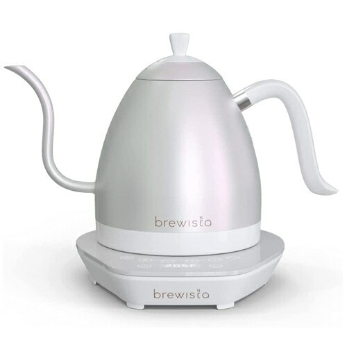 ブリューイスタ アーティサン グースネック電気ケトル 1.0L ホワイトイリディセント Brewista Electric Gooseneck Kettle White Iridesce