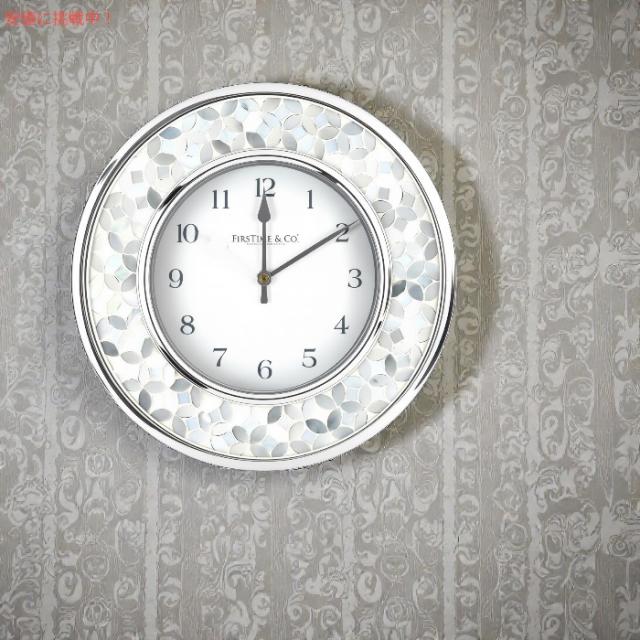 FirsTime &amp; Co. アラベスク モザイク ウォールクロック グレー 26x26cm 00242 壁掛け時計 Arabesque Mosaic Wall Clock, Gray_1
