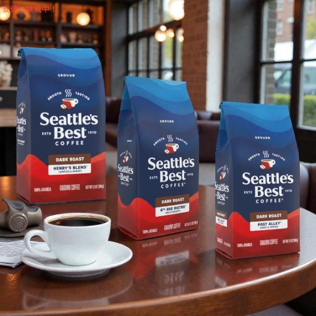 シアトルズベストコーヒー Seattles Best Coffee ダークロースト バラエティパック 12oz x 3袋入り 挽き豆 粉 Dark Roast  Variety Pack Gound pack of 3_2