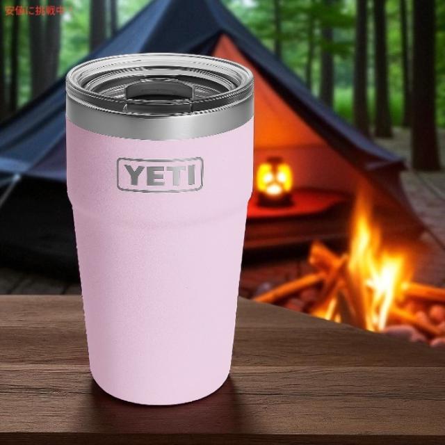 YETI イエティ ランブラー 20オンス (591ml ) スタッカブルカップ マグスライダー蓋 チェリーブロッサム Rambler 20oz Stackable Cup Cherry Blossom_3