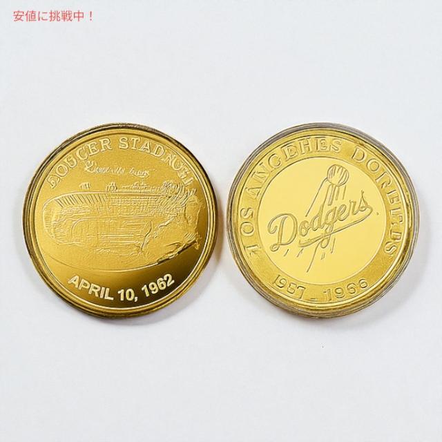 ロサンゼルスドジャース ゴールドスタジアム 記念コイン 39mm 公式ライセンス コレクターコイン Los Angeles Dodgers Highland Mint Gold Stadium Collector Coin