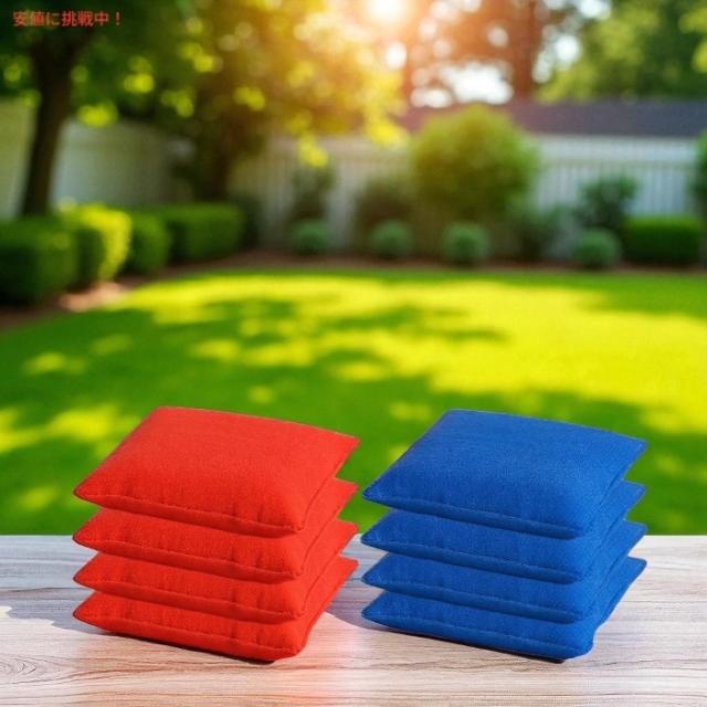 Barcaloo コーンホール ビーンバッグ 8個セット [Red & Blue] 公式サイズ 全天候対応 ダッククロス使用_1