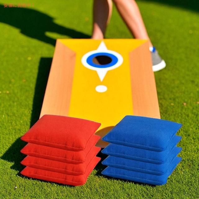 Barcaloo コーンホール ビーンバッグ 8個セット [Red & Blue] 公式サイズ 全天候対応 ダッククロス使用_2