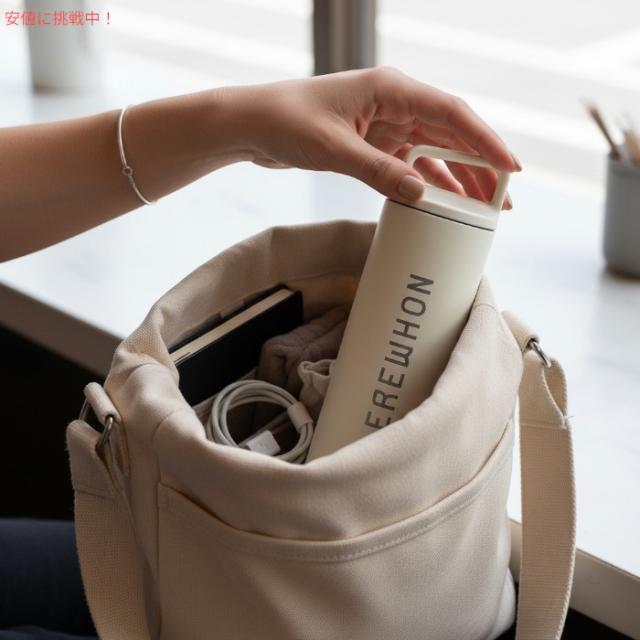 Erewhon エレウォン ウォーターボトル 水筒 広口 ステンレスボトル サンドストーン 20oz / 約591ml 保温 保冷 Wide Mouth Stainless Steel Bottle_3
