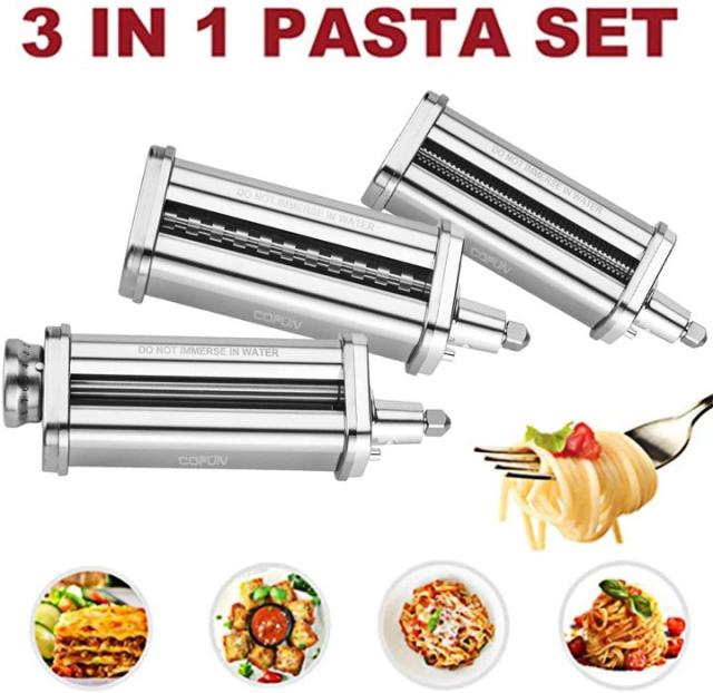 パスタロール&カッターアタッチメント3点セット Cofun スタンドミキサー用 KitchenAid キッチンエイド対応