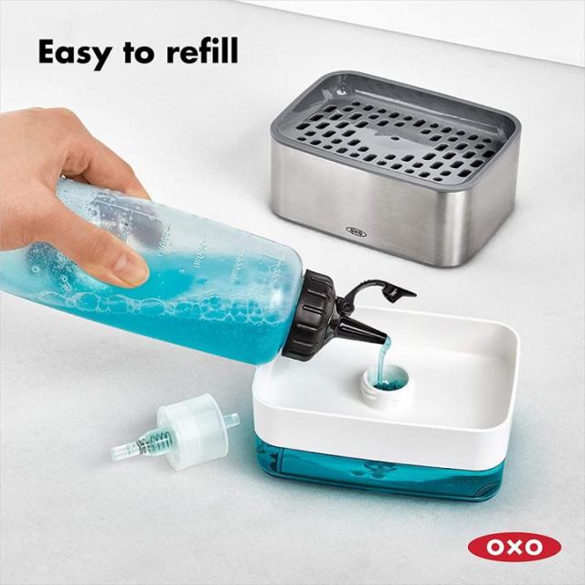 オクソー グッドグリップ ソープディスペンシング スポンジホルダー OXO 食器洗剤ケース_1