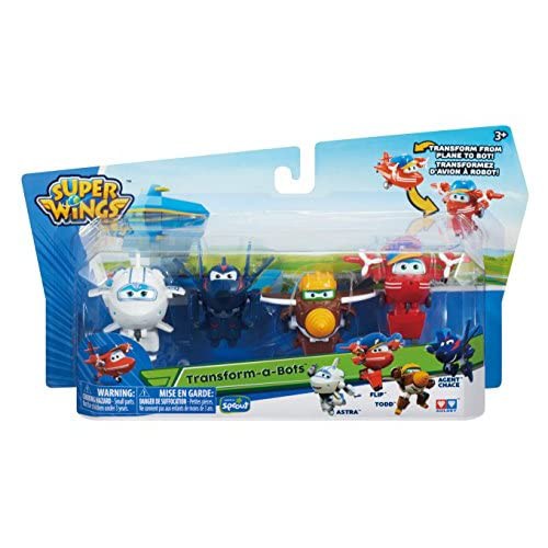 Super Wings Transform-a-Bot 4個パック フリップ、トッド