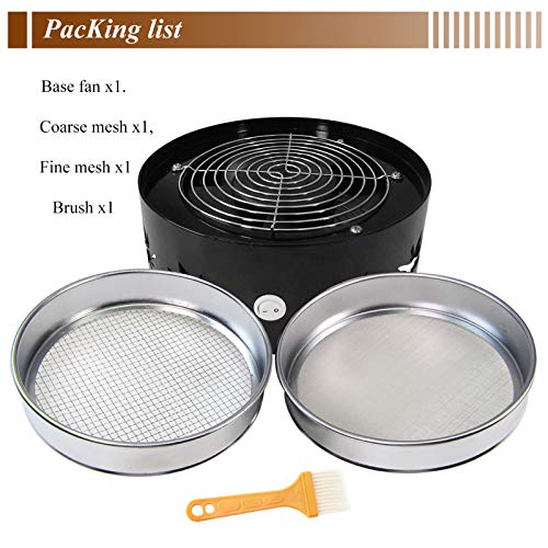 JIAWANSHUN 1.1lb コーヒー豆クーラー  チャフなし 家庭用コーヒー用 (110V, ブラック)