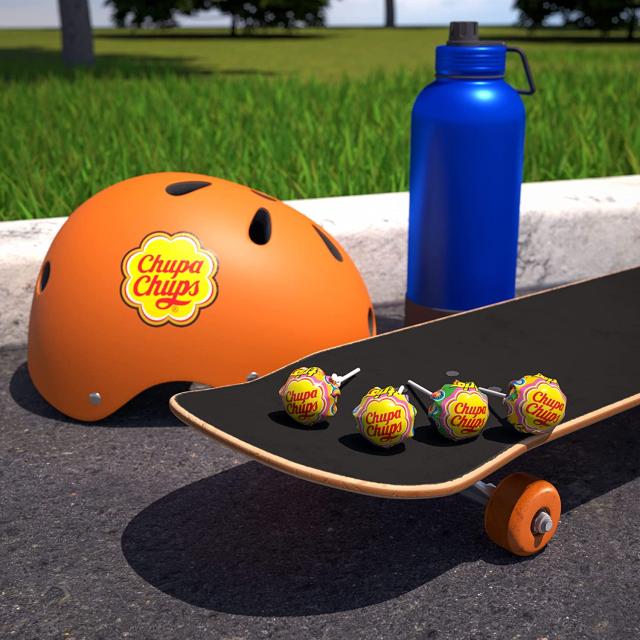 チュッパチャプス XXL トリオ 3-in-1 バブルガム入りロリポップ