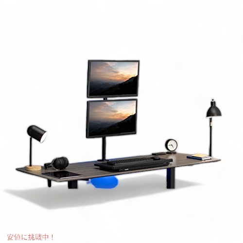 VIVO デュアル LCD モニター デスク マウント スタンド 高耐久 積み重ね、最大 32 インチの垂直 2 画面を保持 (STAND-V002T)_5