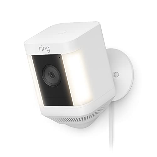 Ring Spotlight Cam Plus、双方向通話、カラー ナイト ビジョン、セキュリティ サイレン (2022 年リリース) - ホワイト_1