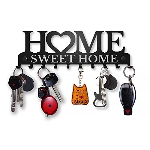 SirHoldeer 壁用キーラック 壁装飾用ブラックキーホルダー の通販は