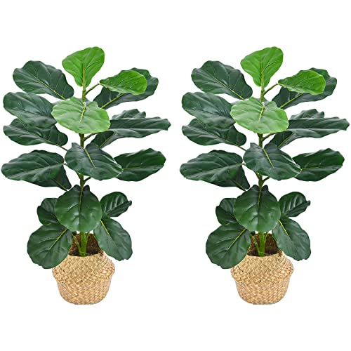 Hanamono 35.4インチ 人工木 フェイクフィドルリーフ イチジクの木 鉢植え 15,708円