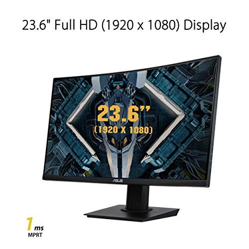 ASUS TUF Gaming 23.6インチ 1080P 曲面モニター (VG24VQE) - フル HD、165Hz BLACK_1