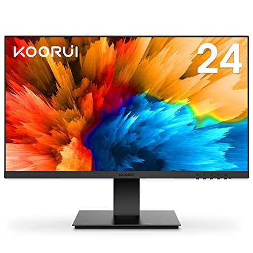 KOORUI 24インチ パソコンモニター FHD 1920×1080p オフィスPCモニター IPSディスプレイ 75Hz の通販は