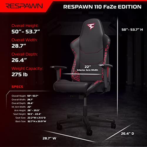 RESPAWN 110 人間工学に基づいたゲーミングチェア 2023 FaZe