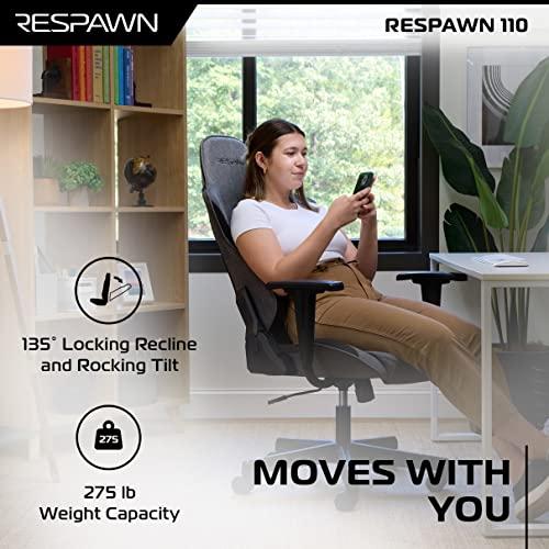 RESPAWN 110 織り地 ゲーミング 女性議長 万物の霊長応用科学に基づいた一ころ 表現スタイル 135 度リクライニング2023 薄墨色