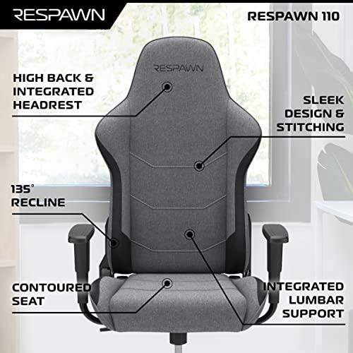 RESPAWN 110 織り地 ゲーミング 女性議長 万物の霊長応用科学に基づいた一ころ 表現スタイル 135 度リクライニング2023 薄墨色