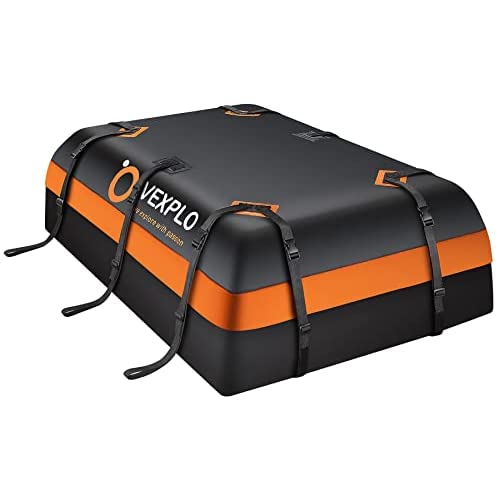 VEXPLO カールーフバッグ 防水ルーフトップカーゴキャリアバッグ 16立方フィート すべての車用 滑り止めマット付