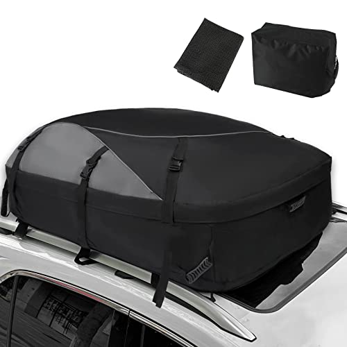 SUNPIE 車用ルーフトップカーゴキャリアバッグ 滑り止めマット付き 防水&amp;コーティングジッパー