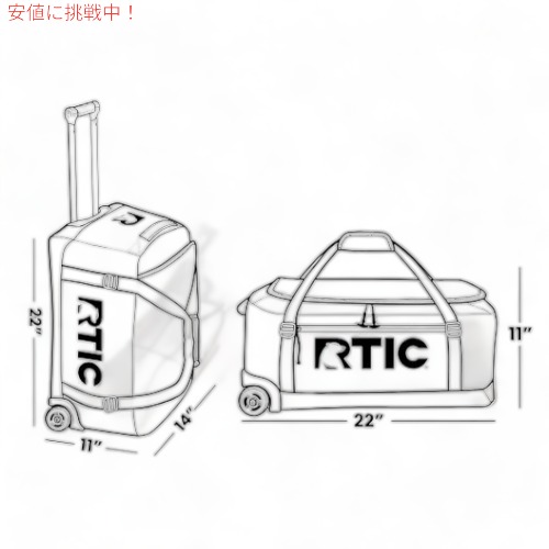 RTIC Road Trip Rolling Duffle Bag Medium Black ロードトリップ ローリング ダッフルバッグ ミディアム ブラック_14
