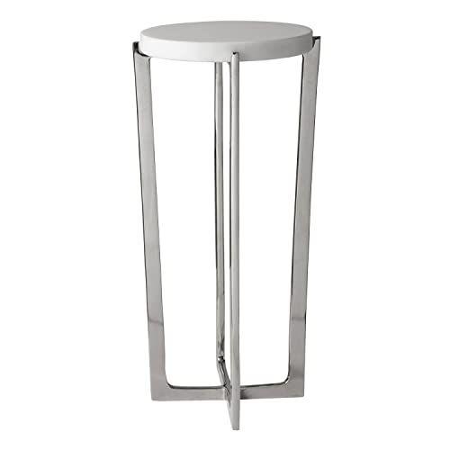 Uttermost 25099 Waldorf --25インチドリンクテーブル、ホワイトマーブル/ポリッシュニッケル仕上げ 49,672円