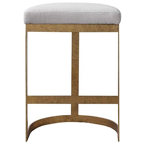 Uttermost 23523 Ivannaコンテンポラリーまだらの背中の開いたカウンタースツール