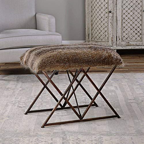 Uttermost Sanaga10　ワイドテクスチャーアンティークゴールドドリンクテーブル_1
