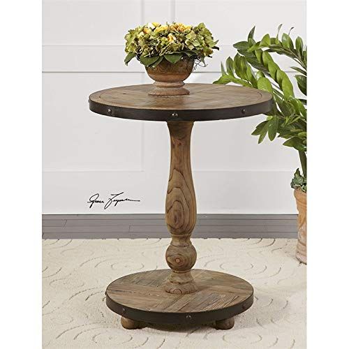 Uttermost 25056 Kalindra --22インチのアクセントテーブル、透明な 