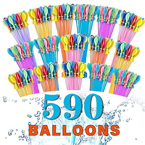 590PCS水風船クイックフィル水風船セットサマースプラッシュパーティーの通販は