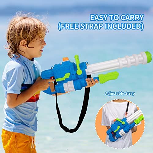 子供のためのTEMI大型水鉄砲高圧水鉄砲スイミングプール、ビーチ＆アウトドアでの水鉄砲ゲームのための水鉄砲の通販は 5,915円