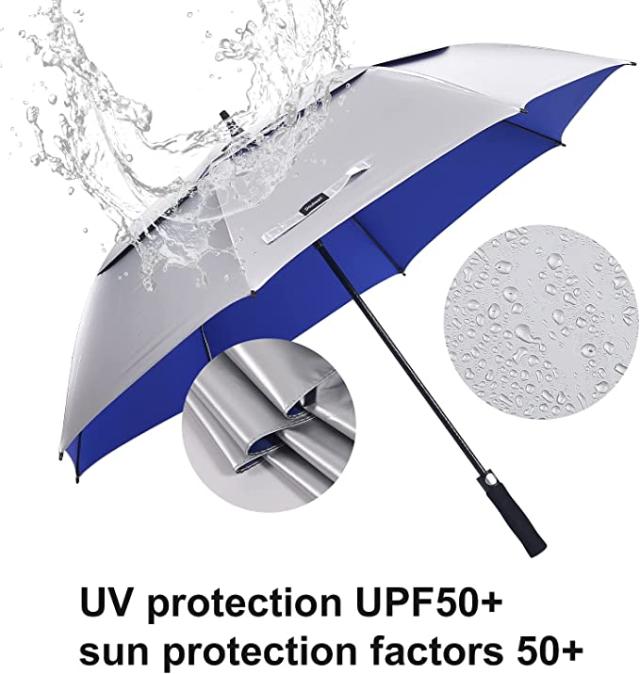 Doubwell UV保護 ゴルフ傘 62インチ 大型傘自動オープン 防風 頑丈