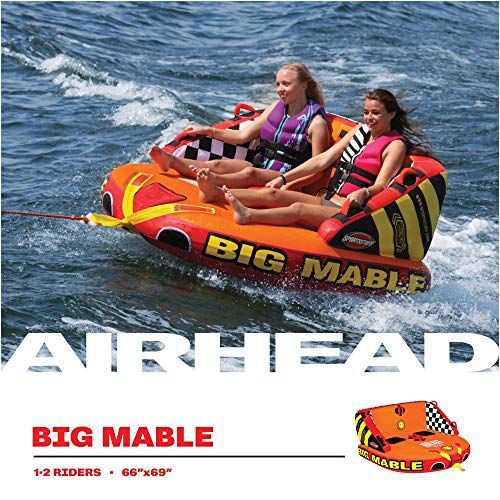 AIRHEAD Big Mable、ボート用1-2ライダー牽引可能チューブ - 水遊び